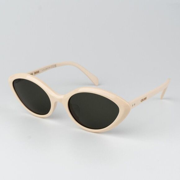 Celine THIN Women Sunglasses Ivory Khaki Cat Eye CL40264U 25N BRAND NEW - Picture 5 of 11